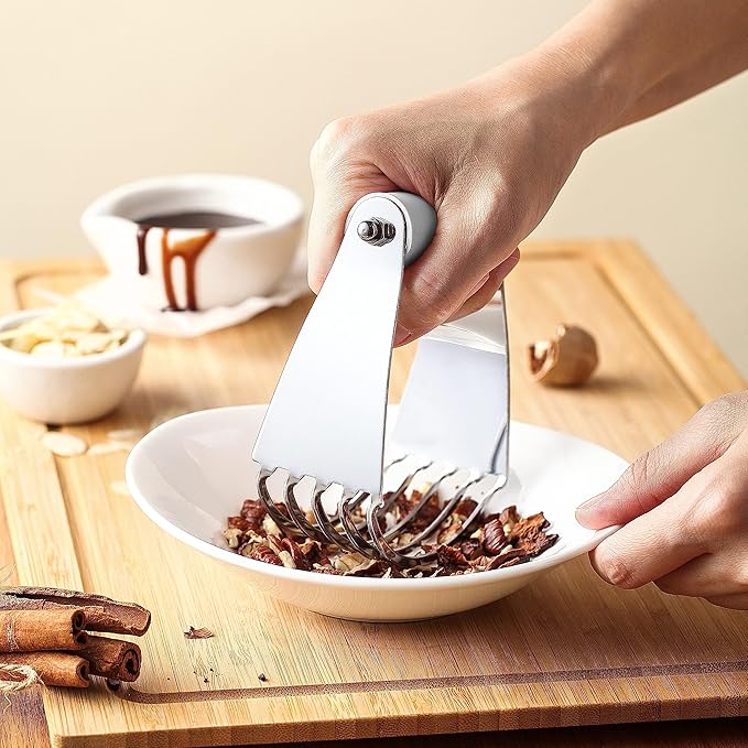 Spring Chef Medium Size White Dough Blender For Baking, Multifunctional Dough Cutter Tool, Stainless Steel Pastry Cutter Tool with Sharp & Sturdy Blades, Dishwasher Safe Pastry Blender for Easy Mixing