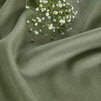 Solino Home Linen Oil Green Table Runner 132 Inches Long - 100% Pure Linen Extra Long Table Runner 14 x 132 Inch for Summer, Fall, Autumn - Fete