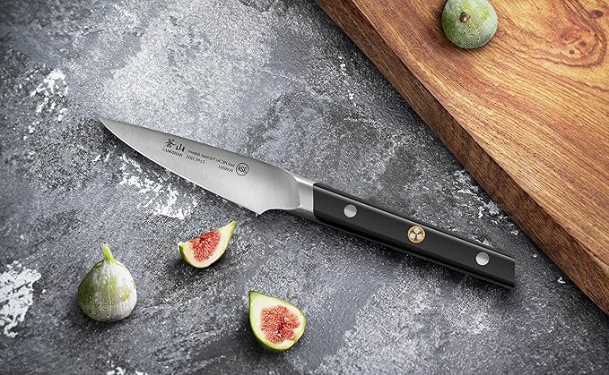 Cangshan TC Series 1021202 Swedish 14C28N Steel Forged 3-Piece Knife Block Set, Walnut