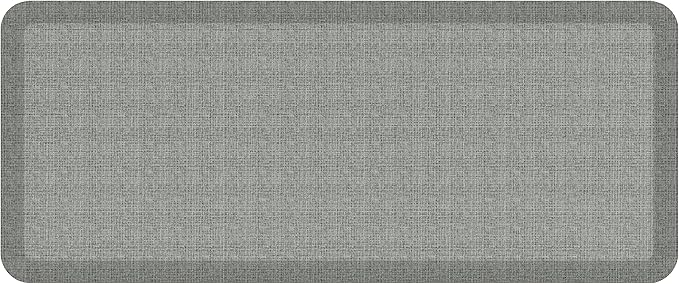 NewLife by GelPro Ergo-Foam Cushioned Anti-Fatigue Standing Kitchen Floor Mat, Padded Stain-Resistant, Waterproof, Non-Slip Comfort Padded Desk/Office Mat - 20" x 48", Tweed Grey Goose