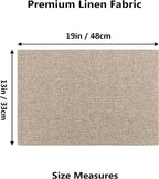 Home Brilliant Fabric Cotton Placemats Set of 6 Heat Resistant Dining Table Place Mats Kitchen Table Mats, Natural Linen