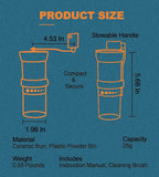 Portable Manual Coffee Grinder for travel - Conical Burr with 5 Adjustable Settings, Hand Crank Bean Mill for Espresso, Pour over, French, Moka - Camping, Hiking, Office & Home, 25g Capacity (Blue)