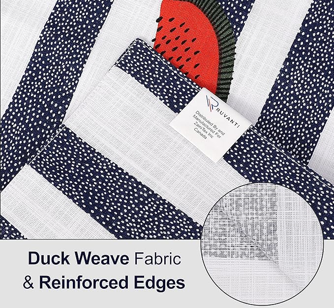 Ruvanti Placemats 100% Cotton 13x19 Inch, Dining Table Placemats Set of 6, Modern Place Mats for Dining Table Decor, Kitchen & Table Linens, Coffee Mat for Christmas Dinners - Watermelon