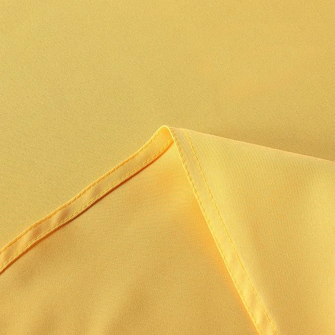 sancua Square Tablecloth - 60 x 60 Inch - Stain and Wrinkle Resistant Washable Polyester Table Cloth, Decorative Fabric Table Cover for Dining Tables, Buffet Parties and Camping, Yellow