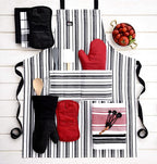 All Clad Silicone Oven Mitt: Heat Resistant up to 500 Degrees - 100% Cotton & Silicone, 14"x7" Oven Mitt for Kitchen and Barbeque, 1-Pack, Chili