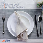 10.5 inch Dinner Plate Set of 6, Lightweight Round Opal Glass White Dinnerware Plates, Dishwasher and Microwave Safe