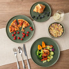 AmorArc Ceramic Dinnerware Sets, Handmade Reactive Glaze Stoneware Plates and Bowls Sets,Highly Chip and Crack Resistant | Dishwasher & Microwave Safe Dishes Set, Service for 6 (18pc)