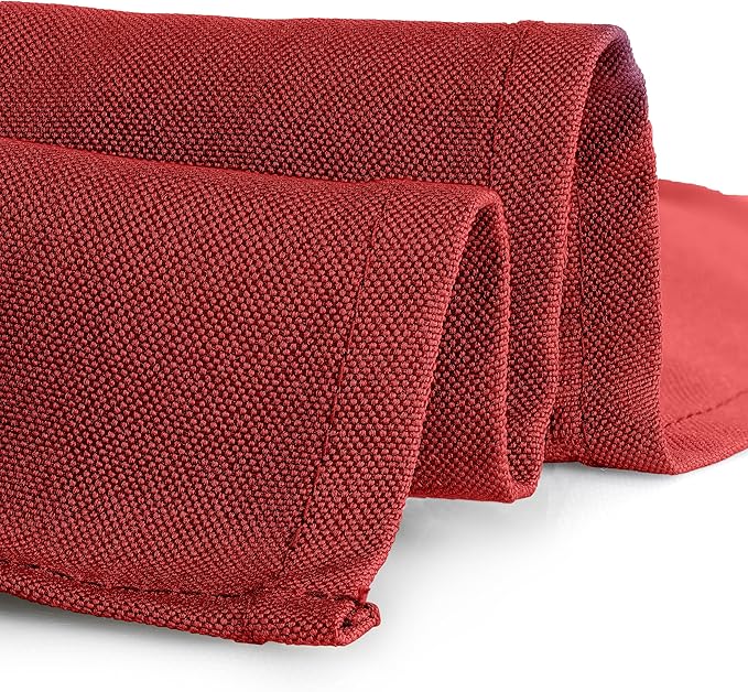 Gee Di Moda Rectangle Tablecloth - 60 x 126 Inch Red Table Cloth for 8 Foot Rectangle Table - Heavy Duty Washable Fabric - for 8 Ft Buffet Table, Holiday Party, Dinner, Wedding & Baby Shower