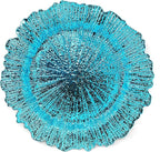 allgala 13-Inch 6-Pack Heavy Quality Plastic Charger Plates-Reef Turquoise-HD80336