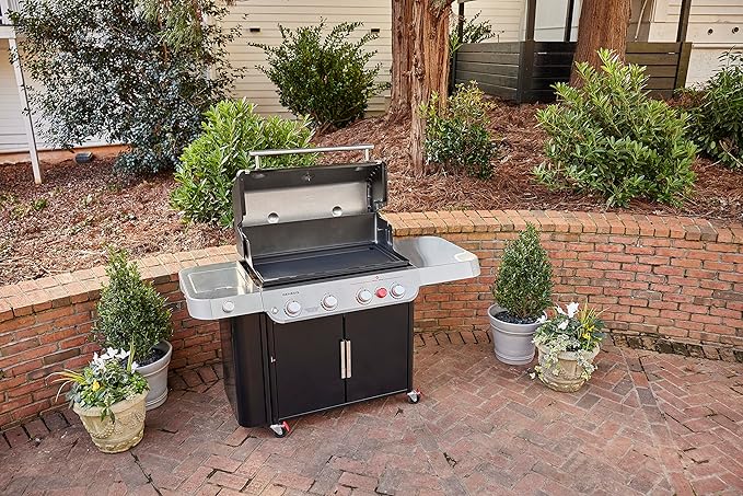 Weber Rust-Resistant Outdoor Griddle Insert for Genesis 400 Series Gas Grills, Full-Size
