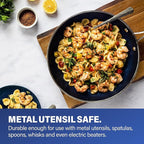 Granitestone Ceraluxe 20Pcs Ceramic Cookware Set Nonstick, Complete Pots and Pans Set Non Stick with 5 Pc Bakeware Set, Deep Frying Pan Set, & Steamer, Non Toxic PFOA Free, Oven & Dishwasher Safe