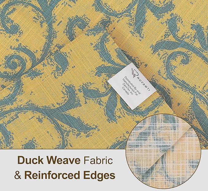 Ruvanti Placemats 100% Cotton 13x19 Inch, Dining Table Placemats Set of 6, Modern Place Mats for Dining Table Decor, Kitchen & Table Linens, Coffee Mat for Christmas Dinners - Vine Spirals