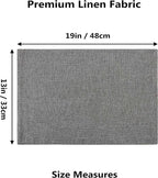 Home Brilliant Cloth Placemats Set of 6 Heat Resistant Dining Table Place Mats Kitchen Table Mats, 13x19 inches, Dark Grey