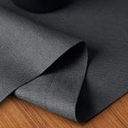 D'Moksha Homes Linen Charcoal Grey Table Runner 132 Inches Long - 100% Pure Linen Extra Long Table Runner 14 x 132 Inch for Summer, Fall and Halloween - Machine Washable