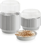 40-Pack of 9-Inch Round Foil Pans with 40 Dome Lids - Disposable Aluminum Foil Cake Trays - Freezer & Oven Safe - For Baking, Cooking, Storage & Reheating