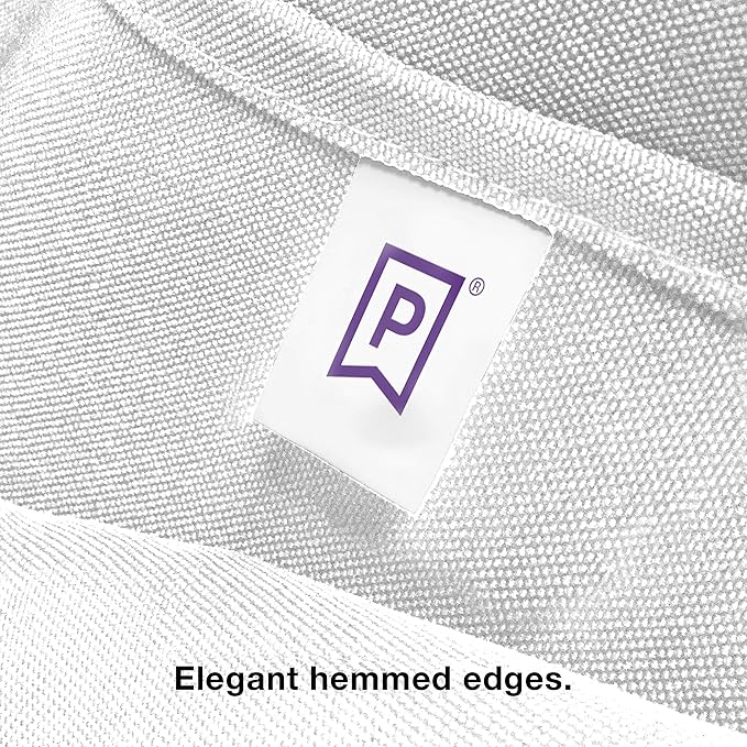 Gee Di Moda Rectangle Tablecloth - 90 x 132 Inch White Table Cloth for 6 Foot Table with Floor-Length Drop - Heavy Duty Washable Fabric - 6 Ft Buffet Table, Holiday Party, Wedding & Baby Shower