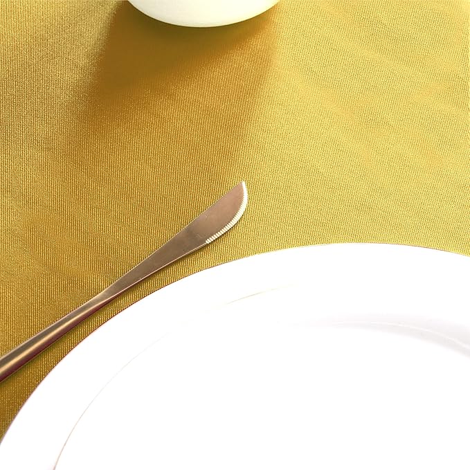 sancua Rectangle Tablecloth - 60 x 102 Inch - Stain and Wrinkle Resistant Washable Polyester Table Cloth, Decorative Fabric Table Cover for Dining Tables, Buffet Parties and Camping, Yellow