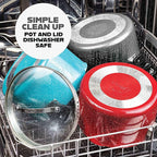 GOTHAM STEEL 5 Qt Ceramic Stock Pot Multipurpose Pasta Pot with Strainer Lid & Twist and Lock Handles, Perfect for Soup, Spaghetti, Rice, Dishwasher Safe - BLACK