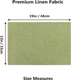 Home Brilliant Cloth Placemats Set of 6 Heat Resistant Dining Table Place Mats Kitchen Table Mats for Holiday Dinner Decor, Grass Green