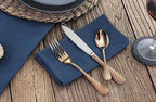 Artaste 56891 Rain 18/10 Stainless Steel Flatware 36-Piece Set, Copper Finish, Service for 12