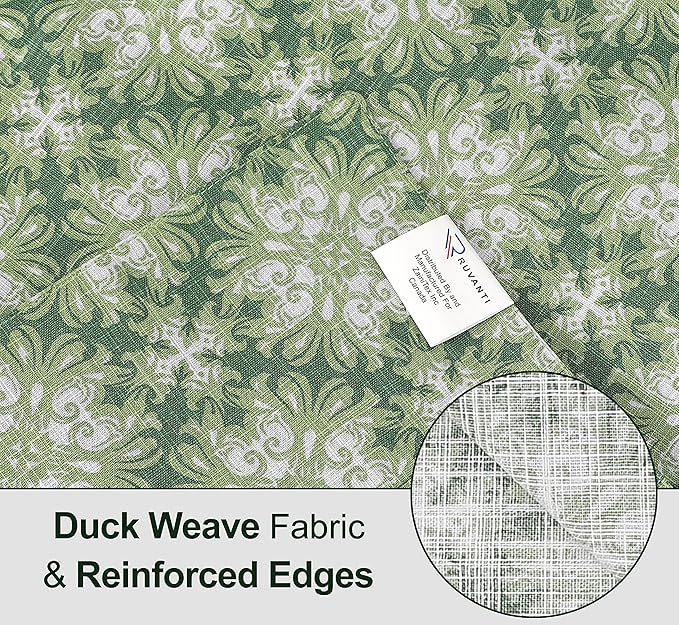 Ruvanti Placemats 100% Cotton 13x19 Inch, Dining Table Placemats Set of 6, Modern Place Mats for Dining Table Decor, Kitchen & Table Linens, Coffee Mat for Christmas Dinners - Grass Green