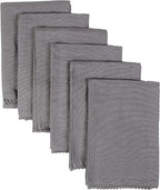 Hand Towels 100% Cotton Solid Kitchen Dish Cloths 18"x 28", Grey, Pack of 6 Decor Kitchen Hand Towel Reusuable Dish Towel for Cleaning & Drying Tea Towels Set with Hanging Loop