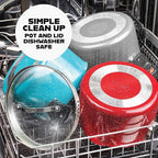 Gotham Steel 5 Quart Stock Pot Multipurpose Pasta Pot with Strainer Lid & Twist and Lock Handles, Ceramic Nonstick Cooking Pots + Pasta Strainer Lid, Spaghetti Pot, Dishwasher Safe