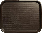 Carlisle FoodService Products Cafe Cafeteria Tray Meal Tray, Fast Food Tray with Patterned Surface for Cafeterias, Fast Food, and Dining Room, Plastic, 14 x 18 Inches, Chocolate, (Pack of 12)