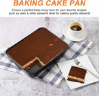 Herogo Deep Baking Pan Set of 2, 8 X 10.5 Inch Non-Stick Sheet Cake Pan for Oven, Rectangle Stainless Steel Lasagna Brownies Casseroles Cakes Bakeware, Dishwasher Safe