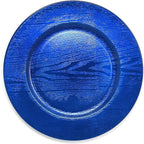 allgala 13-Inch 6-Pack Heavy Quality Round Charger Plates-Grain Blue-HD80307