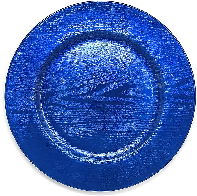 allgala 13-Inch 6-Pack Heavy Quality Round Charger Plates-Grain Blue-HD80307