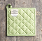 Maison d' Hermine Pot Holders 100% Cotton Heat Resistant Potholders 8" x 8" Hot Pads with Loop BBQ, Cooking, Baking, Grilling, Kitchen, Handling Hot Pans (Pack of 1, Christmas Dew)