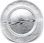 allgala 13-Inch 6-Pack Heavy Quality Round Charger Plates-Grain Silver-HD80302