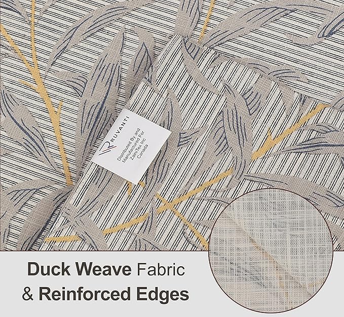 Ruvanti Placemats 100% Cotton 13x19 Inch, Dining Table Placemats Set of 6, Modern Place Mats for Dining Table Decor, Kitchen & Table Linens, Coffee Mat for Christmas Dinners - Leafy