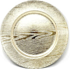 allgala 13-Inch 6-Pack Heavy Quality Round Charger Plates-Grain Gold-HD80301