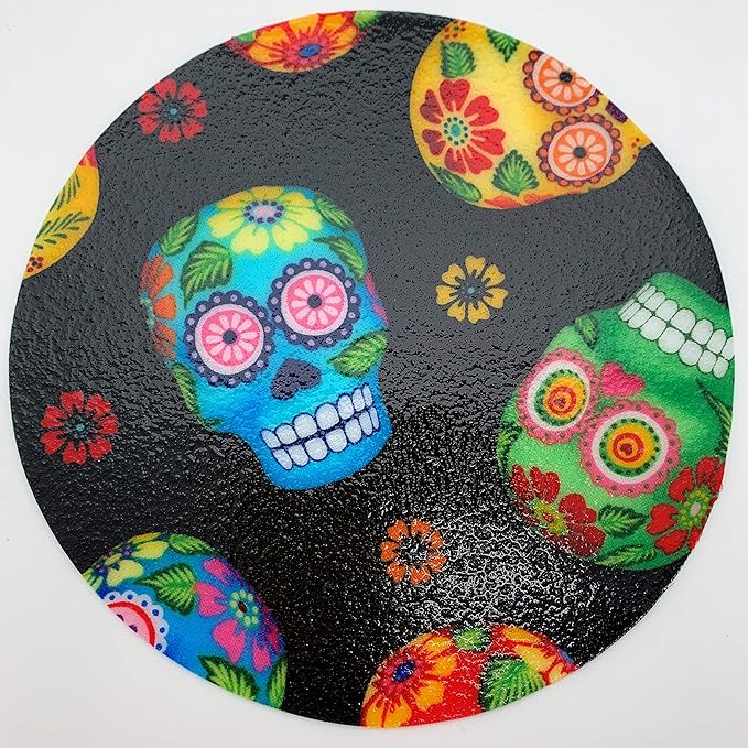 Andreas Silicone JO-135 Non-Slip 6.25" Jar Opener, Easy Lid Opener, Made with Silicone and Fabric, Dishwasher Safe, Garlic Peeler, Sugar Skulls, 6.25 inch