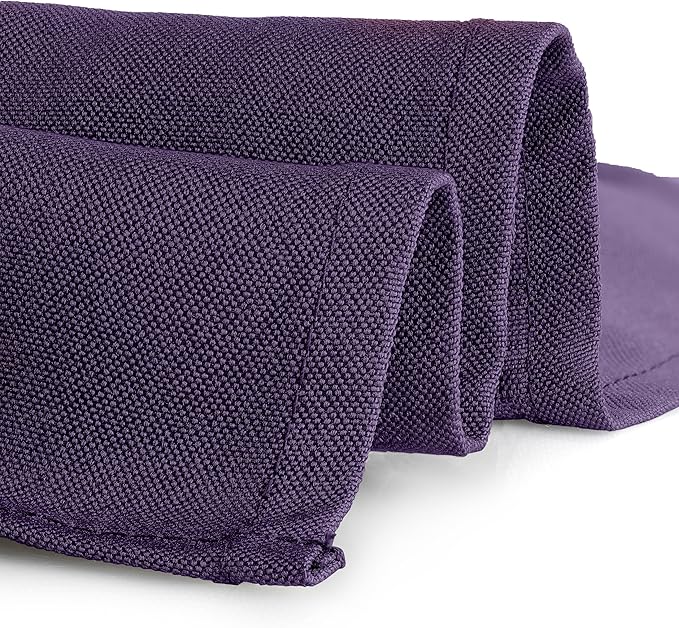 Gee Di Moda Rectangle Tablecloth - 70 x 120 Inch Purple - Heavy Duty Washable Polyester - For 6 or 8 Foot Rectangular Table