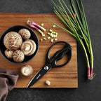 McCook® Premium Black Knife Sets,German Stainless Steel Kitchen Knives Block Set with Built-in Sharpener